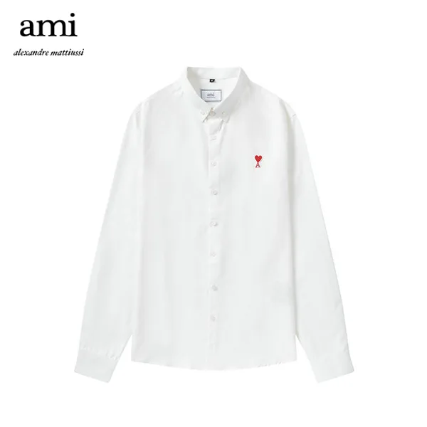 Ami Paris長袖襯衫白紅